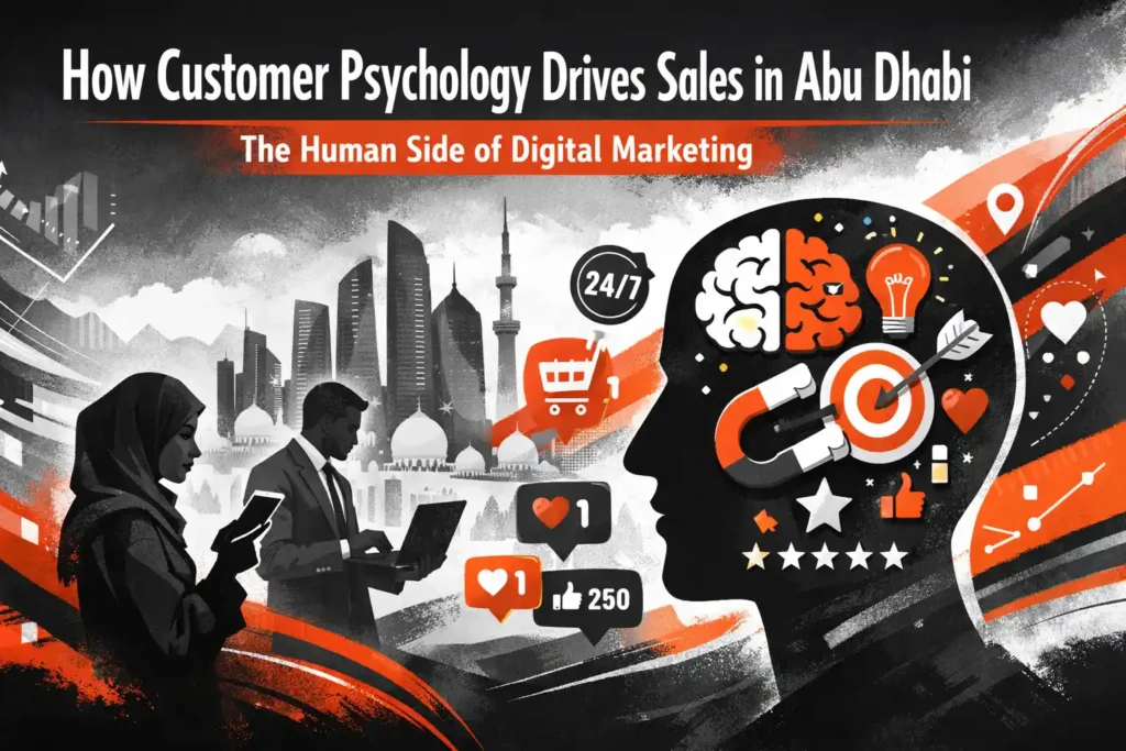 Freelance digital marketing expert in abu dhabi, image for How customer psychology Drives sales in Abu Dhabi-The Human side of Digital Marketing